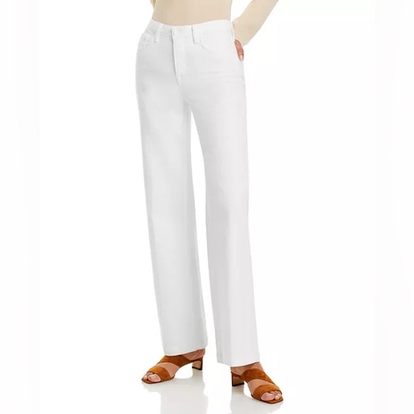 L’agence Scottie High Rise Wide Leg Jeans in Blanc